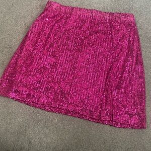 Beautiful Hot Pink Sequin Skirt 18